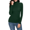thumbnail image 3 of Chemise pour Femmes à Manches Courtes Décontractée Haut Stylé à Manches Longues Chemise de Course pour Femmes Chemises Chemise pour Dames à Manches Longues Haut à Col pour Femmes T-Shirts à Col Roulé pour Femmes Chemise en Polyester et Spandex pour Femmes, 3 of 7