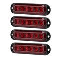 thumbnail image 2 of Truck Side Lights Side Marker Lights Side Marker Lights For Trucks Car Strobe Light Truck Emergency Flash Light 4Pcs Truck Side Lights High Brightness 90LM IP65 Waterproof 6 LEDs, 2 of 8