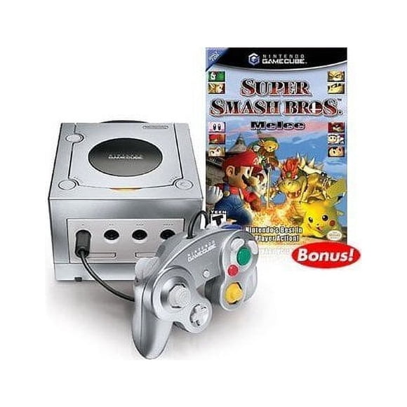 Refurbished Platinum Nintendo Gamecube Super Smash Bros. Melee Bundle