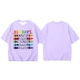 thumbnail image 4 of LUOGENLI T-Shirt pour Filles Enfants Mode Décontractée Imprimé Col Rond Manches Courtes Ample T-Shirt Maxi Chemises pour Filles Violet 8-9 Ans, 4 of 4