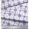 thumbnail image 2 of Soimoi Poly Georgette Fabric Snowflake Artistic Print Fabric by Yard 42 Inch Wide, 2 of 3