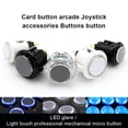 thumbnail image 2 of facefd LED Push Button Cool Small Rocker Buttons Multipurpose Fashionable Special Design Arcade Press Gaming Game Machine Arcades Transparent White 30mm Electrical Main, 2 of 8