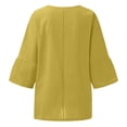 thumbnail image 5 of Chandails de Maternité Femme Été Aguichant Imprimé Régulier à Boutons Col Rond Manches Courtes Haut Femme Manches Courtes Hauts Manches 3/4 pour Femme Été en Liquidation, 5 of 5