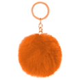 thumbnail image 4 of Fuzzy Ball Keychain Supple Comfortable Lovely Key Rings Adorable Practical Key Chains Women for Children Adults Elderly Students Orange 9cm, 4 of 8