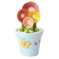 thumbnail image 1 of 1 Set Flower Measuring Spoons Ceramic Cactus Tool Set In Pot Decorative Floral Pot Measuring Tools And Cup Kit Cute Utensils For Home Blue，Cup In Flower Pot Form round Table Mats for Dining Table, 1 of 4