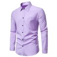 thumbnail image 1 of T-shirts à Manches Longues pour Hommes, Mode Décontractée, Col Rabattu, Chemise à Boutons, Blouse, T-Shirts Décontractés pour Hommes, 1 of 9