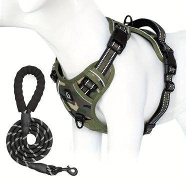 Dog Harness And Leash Combo, Escape Proof No Pull Vest Harness, With 5 Feet
