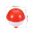 thumbnail image 2 of Unique Bargains 2 Inch Fishing Bobbers, Plastic Push Button Round Fishing Float, Red and White 10 Pack, 2 of 7