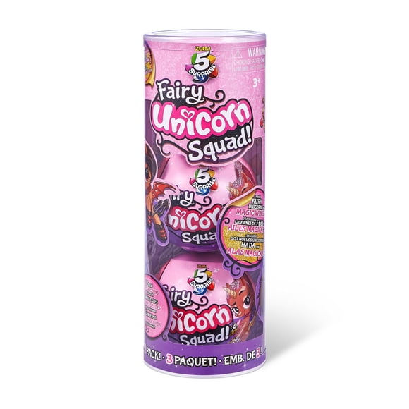 5 Surprise Unicorn Squad Series 3 Fairy Unicorns Mystery Collectible Capsule(3pk)