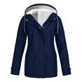 thumbnail image 1 of Spring Military Full-Zip Removable Hooded Cotton Mid-Long Parka Jacket Coat for Women, 1 of 5