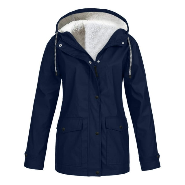Spring Military Full-Zip Removable Hooded Cotton Mid-Long Parka Jacket Coat for Women