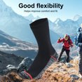 thumbnail image 4 of Mightlink 1 Pair Waterproof Socks Elastic Breathable Mid-Tube Soft Socks Foot Protection Windproof Winter Hiking Wading Riding Skiing Socks for Outdoor Sports, 4 of 7