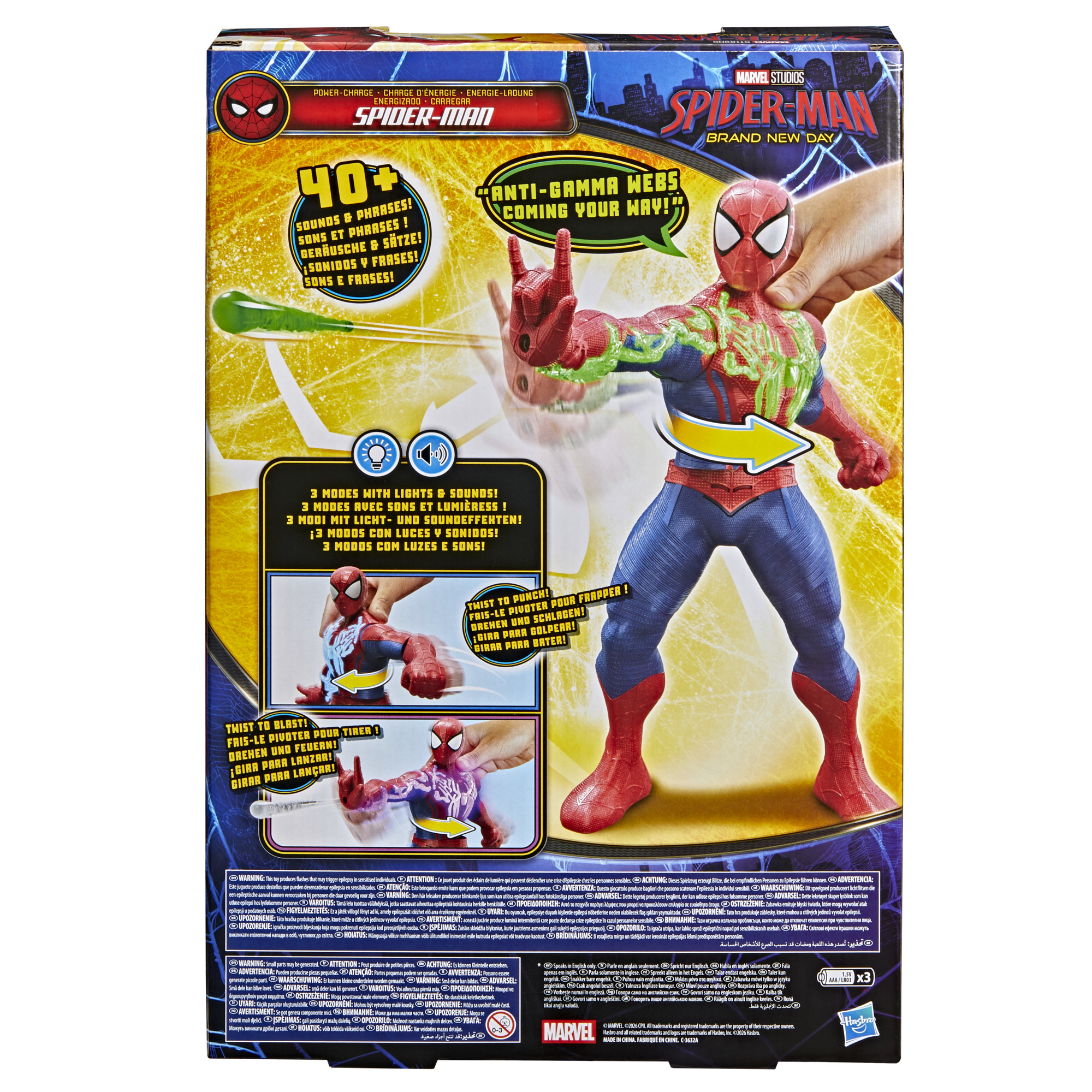 Marvel Spider-Man: Brand New Day Spider-Man Charge d'énergie, figurine électronique