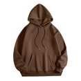 thumbnail image 4 of Rbaofujie Chandails à Capuche pour Filles Femme Mode Imprimé Col Rond Manches Longues T-Shirt à Capuche Hauts Blouse Brun Chandails Mignons, 4 of 4