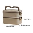 thumbnail image 3 of TopLLC Bento Box for Adult, Portable Double Layer Plastic Food Containers Lunch Box with Utensils, Leak-Proof BPA-Free Reusable Meal Prep Container Microwave & Dishwasher Safe for School Work Travel, 3 of 7