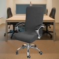 thumbnail image 4 of Computer Office Chair Covers  Desk seat Cover Elastic Fabric Stretch Thick Comfortable Padded Removable Rotating Chair Slipcovers for Office Computer Chair (No Chairs), 4 of 6