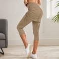 thumbnail image 2 of Versatile Quarter Length Ruched Skirt Pant for Women Daily Casual Wear Yoga Practice Comfortable Stretch Fabric Easy Care Machine Washable Spring Summer, 2 of 7