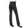 thumbnail image 3 of Kmbangi Women's Pants Solid Color High Waist Flared Trousers with Pockets, 3 of 4