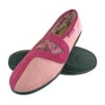 thumbnail image 1 of Dunlop - Ladies Adjustable Wide Fit Memory Foam Floral Velcro Slippers for Elderly Women, 1 of 2