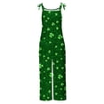 thumbnail image 4 of QATAINLAV Wide Leg Linen Jumpsuits for Women St Patricks Day Outfits Funny Graphic Spaghetti Strap Rompers One Piece Pants with Pockets Green XXXXL Today Prime Sales, 4 of 6