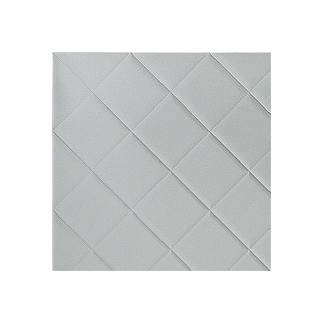 Fasade Quilted Argent Silver Wall Panel Sample 12" x 12" Easy to cut and install