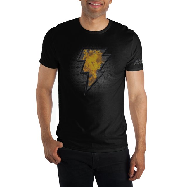 DC Comics Black Adam Lightning Bolt Black T-Shirt