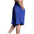 thumbnail image 3 of Diufon Men's Athletic Shorts Cotton Linen Drawstring Waisted Outdoor Sport Shorts Spring Summer Shorts with Pockets, 3 of 6