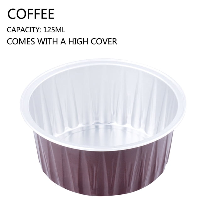 LSLJS Foil Cupcake Cups Round Cupcake Cups with Lid, Cupcake Cups Kitchen Baking Cups 100 Pc, Lids