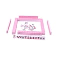 thumbnail image 4 of KLKCMS 144Pcs Mini Mahjong Tiles Table Activities Supplies Chinese Version Game Set Pink, 4 of 9