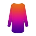 thumbnail image 5 of FAIWAD Women's Long Sleeve Tunic Tops Gradient Round Neck Trendy Spring Casual Pullover Tops, 5 of 5