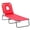 Red, variant on Outsunny Adjustable Outdoor Lounge Chair, Garden Folding Chaise Lounge w/ Reading Hole Reclining Tanning Chair Seat, Folding Camping Beach Lounging Bed with Support Pillow, Brown