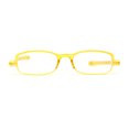 thumbnail image 3 of Adjustable Lens Angle Plastic Rectangular Reading Glasses Yellow +1.25, 3 of 4