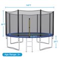 thumbnail image 2 of Gymax Trampoline Extérieur 14 Pieds Combo avec Filet de Sécurité et Échelle, 2 of 10