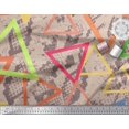 thumbnail image 3 of Soimoi Viscose Chiffon Fabric Animal Skin & Triangle Geometric Print Fabric by the Yard 42 Inch Wide, 3 of 3