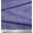 thumbnail image 2 of Soimoi Purple Silk Fabric Dry Branches Tree Print Fabric by the Yard 42 Inch Wide, 2 of 5