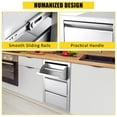 thumbnail image 2 of AKDSteel Outdoor Kitchen Drawers, Flush Mount Triple Access Bbq Drawers With Stainless Steel Handles For Patio Grill Stations, 2 of 8