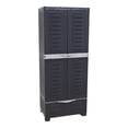 thumbnail image 1 of Sunnydaze Armoire de Rangement Polyvalente avec 3 Tablettes Ajustables et Portes Verrouillables - Charbon - 57,5 Pouces, 1 of 8