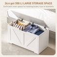 thumbnail image 4 of HOMCOM Coffre de Rangement pour Salon, Boîte en Bois, 31,5 Po L, Blanc, 4 of 10