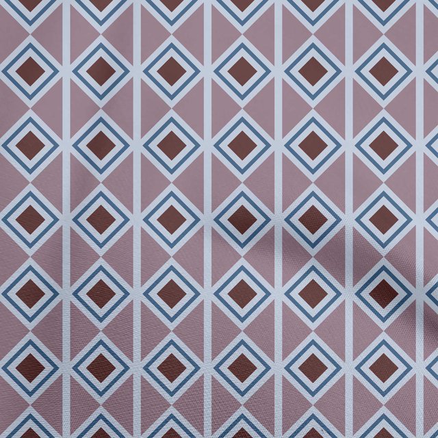 oneOone Rayon Wine Fabric Geometric Sewing Material Print Fabric By The Yard 56 Inch Wide