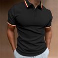 thumbnail image 1 of ylioge Mens Casual Golf Tees Shirts Pullover Short Sleeve Tshirts Shirt Button Collared Basic Solid Color Loose Comfort Relaxed Office Work Tops, 1 of 8
