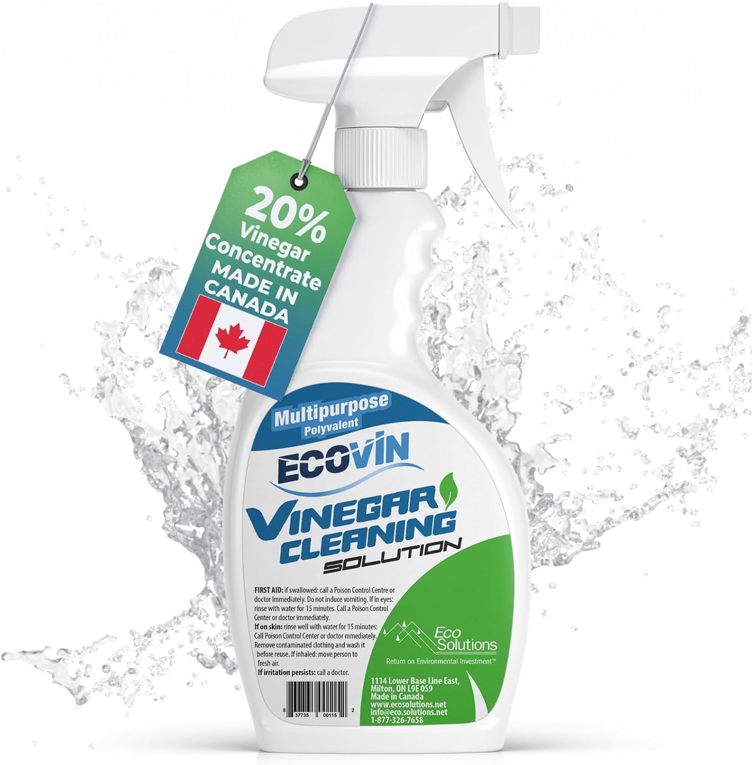All Purpose Vinegar Cleaning Solution – by Eco Solutions is a Multi Use Home & Garden Cleaner, 20% Vinegar concentrate (1 l (Pack of 1))