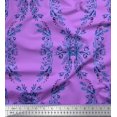 thumbnail image 1 of Soimoi Poly Georgette Fabric Floral & Ogee Damask Decor Fabric Printed Yard 42 Inch Wide, 1 of 1