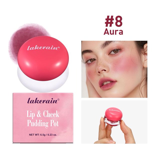 Lakerain Pudding Blush Potato-Like Matte Blush Lip And Cheek Dual-Use Rouge Blush Cream