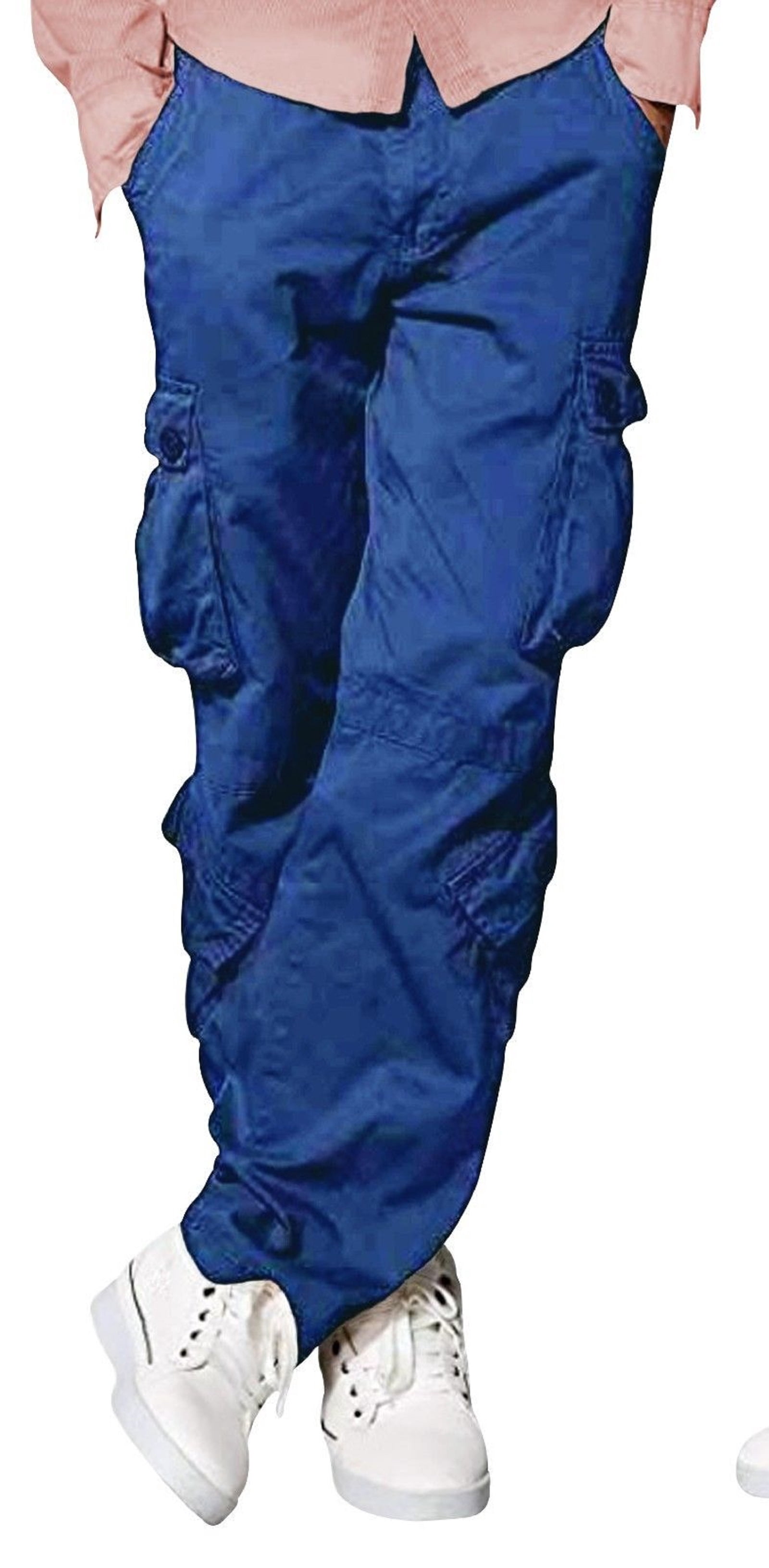 Men Comfort Relaxed Fit Multi Pockets Army Wild Cargo Casual Pants