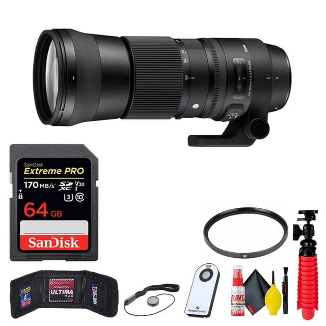 Sigma 150-600mm F/5-6.3 DG OS HSM Objectif Contemporain pour Nikon F + Accessoires