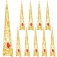 thumbnail image 1 of Shisuyan 10pcs Finger Claws Ancient Queen Nail Tips Cover Fingertip Nail Cover Costume Accessory, 1 of 9