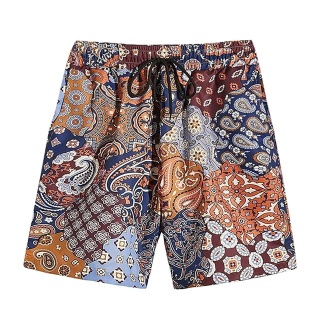 Men's Beach Shorts Comfortable Loose Fit Quick-Dry Stylish 3D Printed Swimwear for Summer Activities