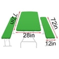 thumbnail image 3 of EGNMCR Housse de Table de Camping et de Randonnée Pique-Nique et Nappe Ajustée, Ensemble de 3 Pcs, Nappe en Tissu Oxford Essuyable avec Dos Élastique pour la Maison Intérieur Poche Anti-Poussière, 3 of 6