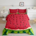 thumbnail image 1 of Erosebridal 3D Watermelon Comforter Sets Full Size, Tropical Fruit Comforters & Duvets, Fruit Print Decor, 3pcs, 1 of 7
