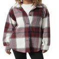 thumbnail image 4 of Women‘s Casual Long Sleeve Plaid Shirt Jacket Button Down Blouses Top, 4 of 6